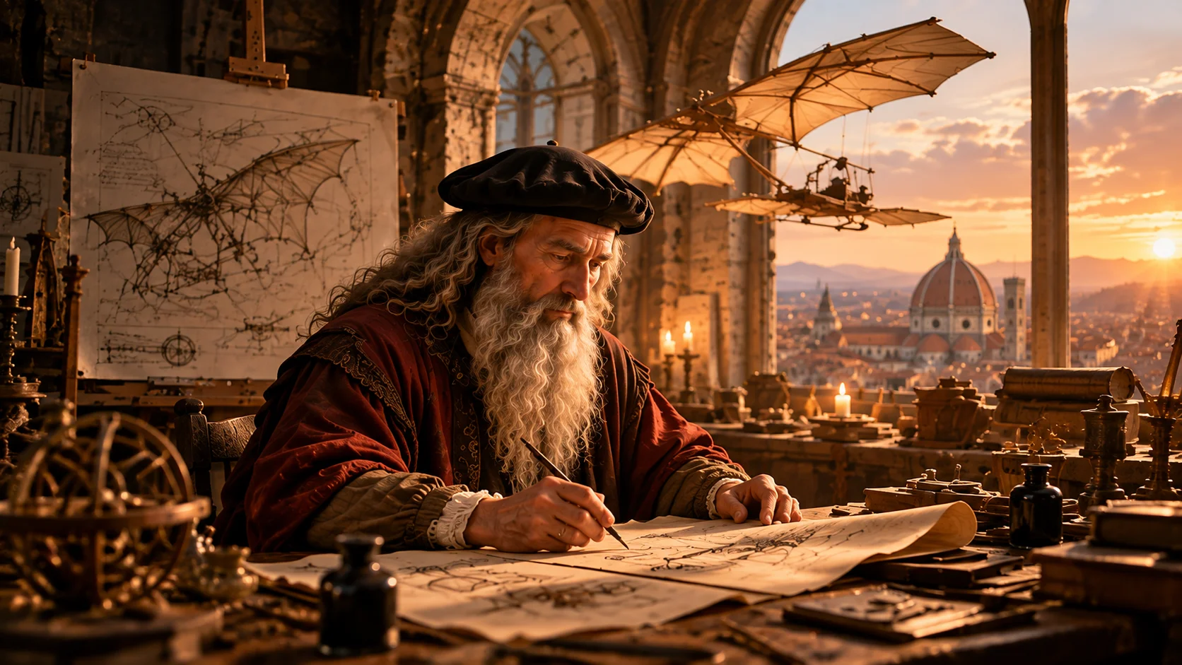 Leonardo da Vinci in Renaissance workshop